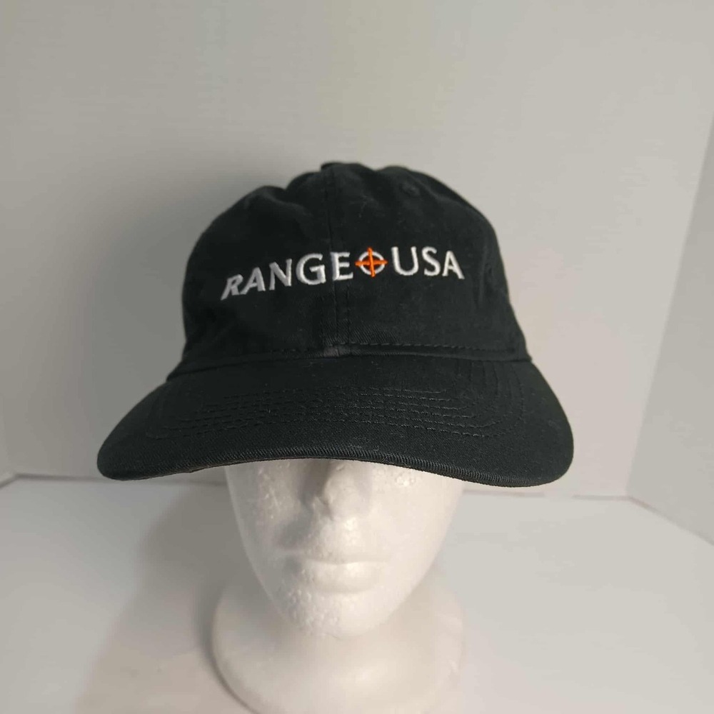 Range USA Black‎ Dad Hat Baseball Cap Adjustable Target Logo Embroidered
